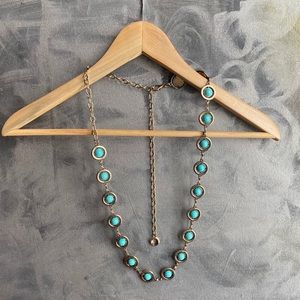 NWT - Faux Turquoise & Gold tone Statement Belt